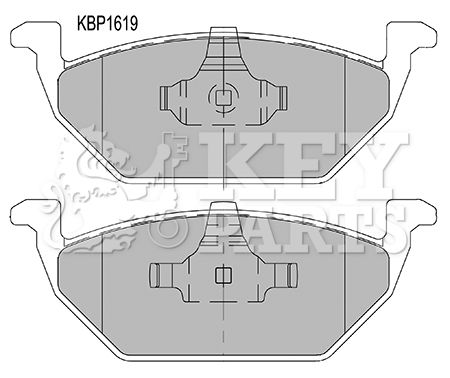 KEY PARTS stabdžių trinkelių rinkinys, diskinis stabdys KBP1619